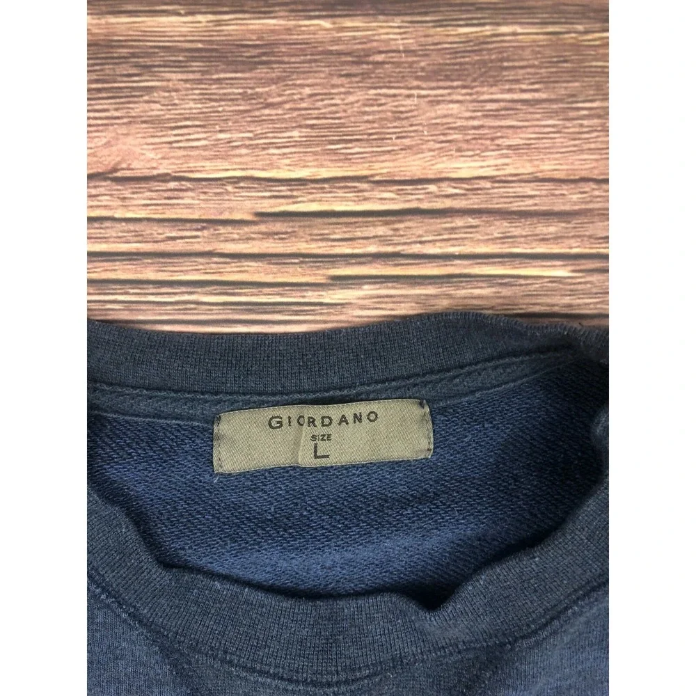 Giordano Mens Size Large Crewneck‎ Sweater Navy Blue
